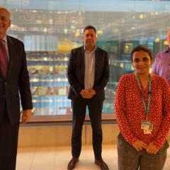 Gastroenterologist Professor Gerald Holtmann, neurologist Dr Marcus Gray, gastroenterologist Dr Ayesha Shah and mircobiologist Professor Mark Morrison