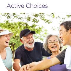 Senior adults being physically active