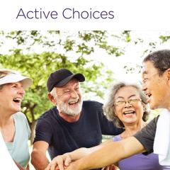Senior adults being physically active